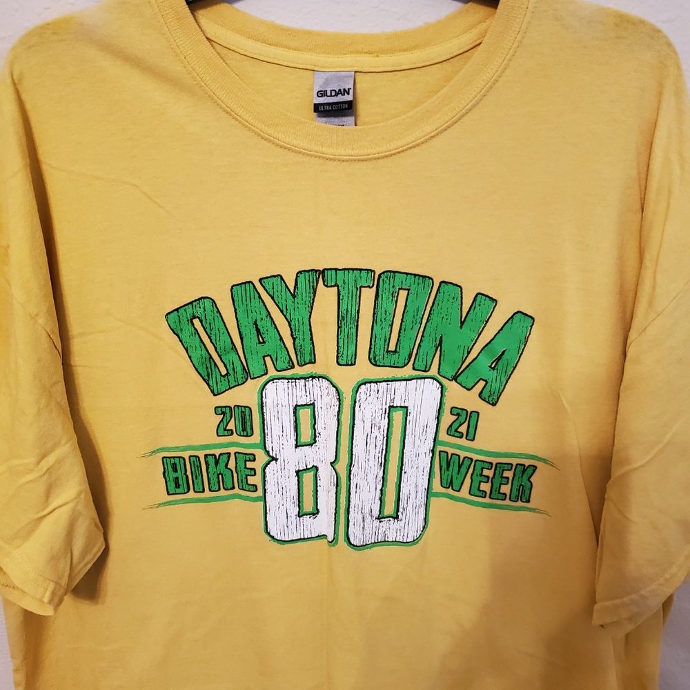 Daytona Beach 2021 80,  Bike Week. Short sleeve T-shirt 100% cotton. Size 2X. - Picture 4 of 11